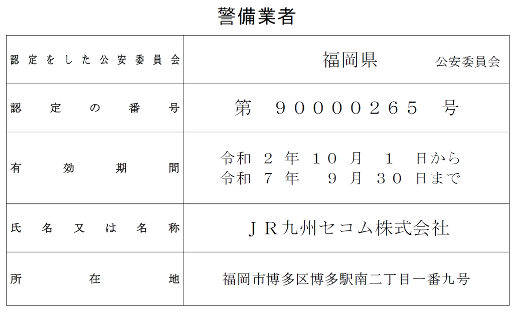 認定番号標識